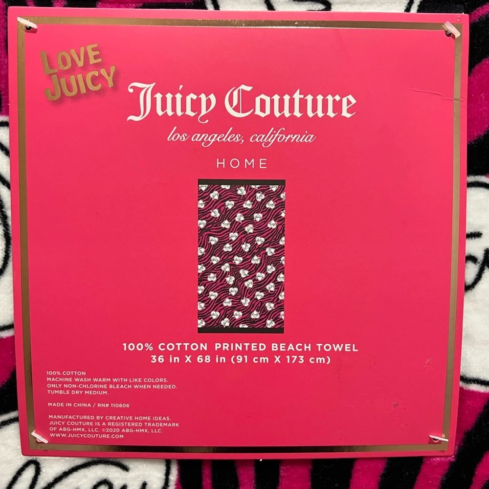 Juicy couture beach towel